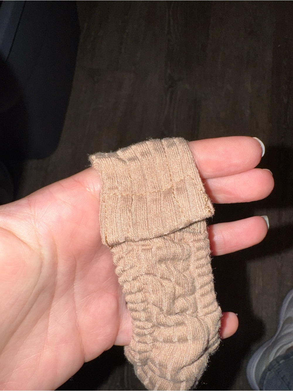 Listicle Tan Ribbed Ruffle-Strap Bodysuit - Picture 3 of 5